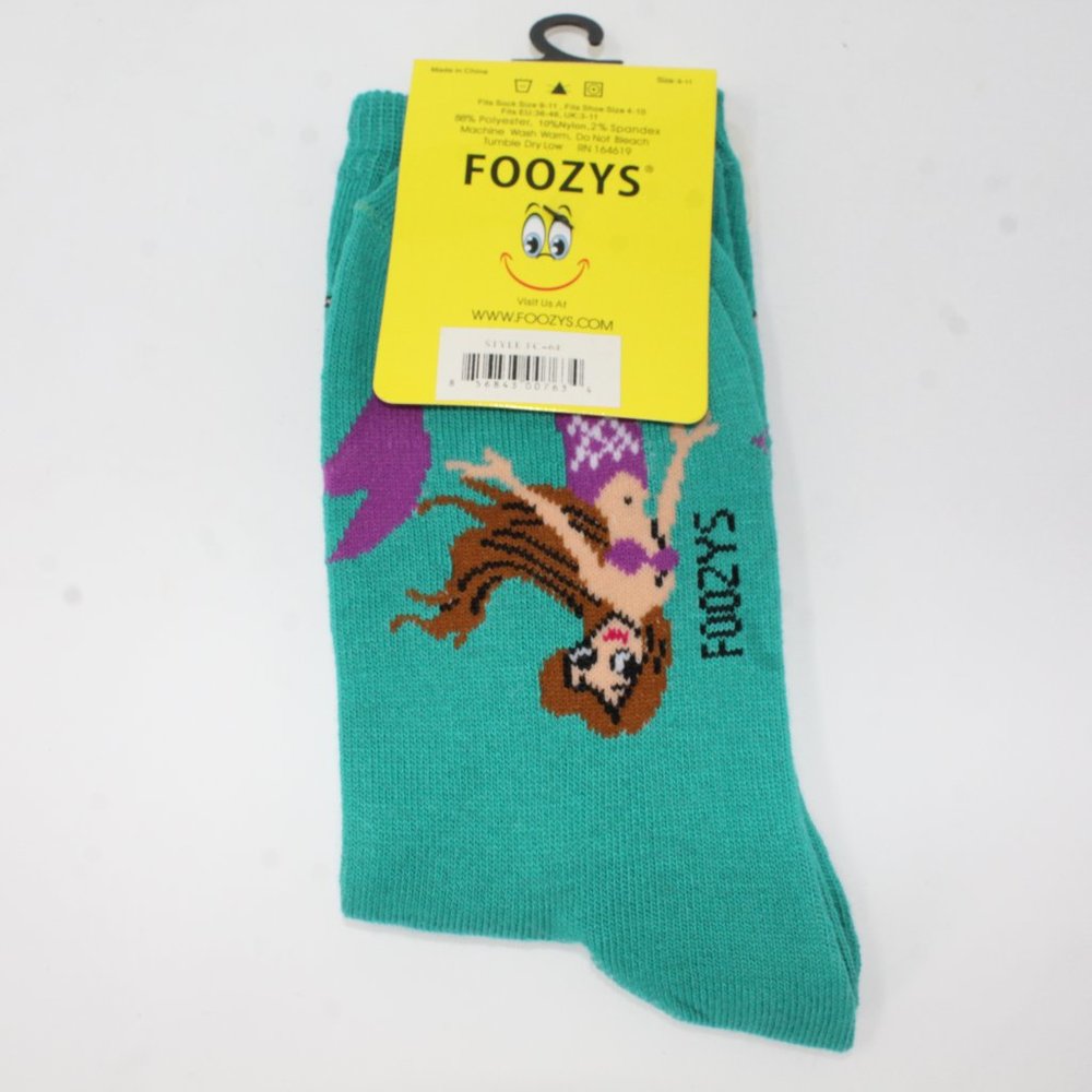 Lot Of 3 Novelty Socks Foozy's Disney Slippers Size 9-11 Mermaids Unicorns - Picture 6 of 10